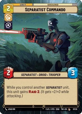 Separatist Commando (Hyperspace) (07/20) - Twilight of the Republic Weekly Play Promos - Premium Star Wars: Unlimited Single from Twilight of the Republic: Weekly Play Promos - Just $0.10! Shop now at Game Crave Tournament Store