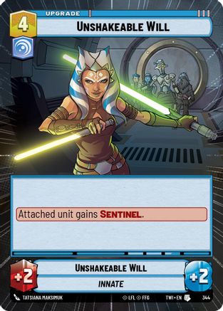 Unshakeable Will (Hyperspace) (344) - Twilight of the Republic Foil - Premium Star Wars: Unlimited Single from Twilight of the Republic - Just $0.48! Shop now at Game Crave Tournament Store