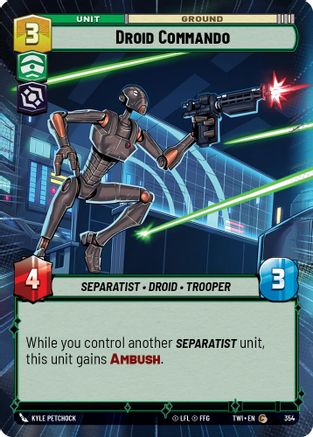 Droid Commando (Hyperspace) (354) - Twilight of the Republic - Premium Star Wars: Unlimited Single from Twilight of the Republic - Just $0.08! Shop now at Game Crave Tournament Store