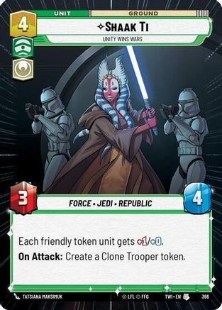 Shaak Ti - Unity Wins Wars (Hyperspace) (366) - Twilight of the Republic - Premium Star Wars: Unlimited Single from Twilight of the Republic - Just $0.32! Shop now at Game Crave Tournament Store