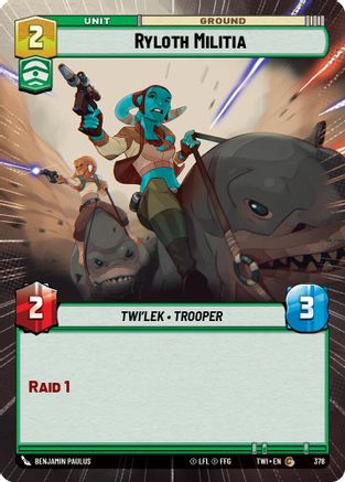 Ryloth Militia (Hyperspace) (378) - Twilight of the Republic Foil - Premium Star Wars: Unlimited Single from Twilight of the Republic - Just $0.14! Shop now at Game Crave Tournament Store