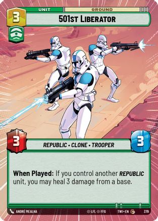 501st Liberator (Hyperspace) (379) - Twilight of the Republic Foil - Premium Star Wars: Unlimited Single from Twilight of the Republic - Just $0.17! Shop now at Game Crave Tournament Store