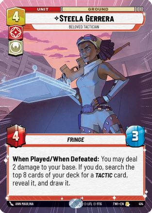 Steela Gerrera - Beloved Tactician (Hyperspace) (414) - Twilight of the Republic - Premium Star Wars: Unlimited Single from Twilight of the Republic - Just $0.63! Shop now at Game Crave Tournament Store