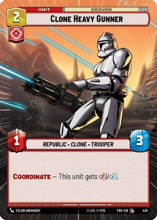Clone Heavy Gunner (Hyperspace) (425) - Twilight of the Republic Foil - Premium Star Wars: Unlimited Single from Twilight of the Republic - Just $0.11! Shop now at Game Crave Tournament Store