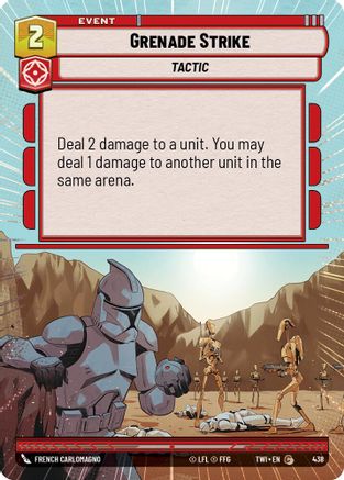 Grenade Strike (Hyperspace) (438) - Twilight of the Republic Foil - Premium Star Wars: Unlimited Single from Twilight of the Republic - Just $0.23! Shop now at Game Crave Tournament Store