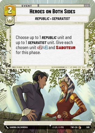 Heroes on Both Sides (Hyperspace) (509) - Twilight of the Republic - Premium Star Wars: Unlimited Single from Twilight of the Republic - Just $0.08! Shop now at Game Crave Tournament Store