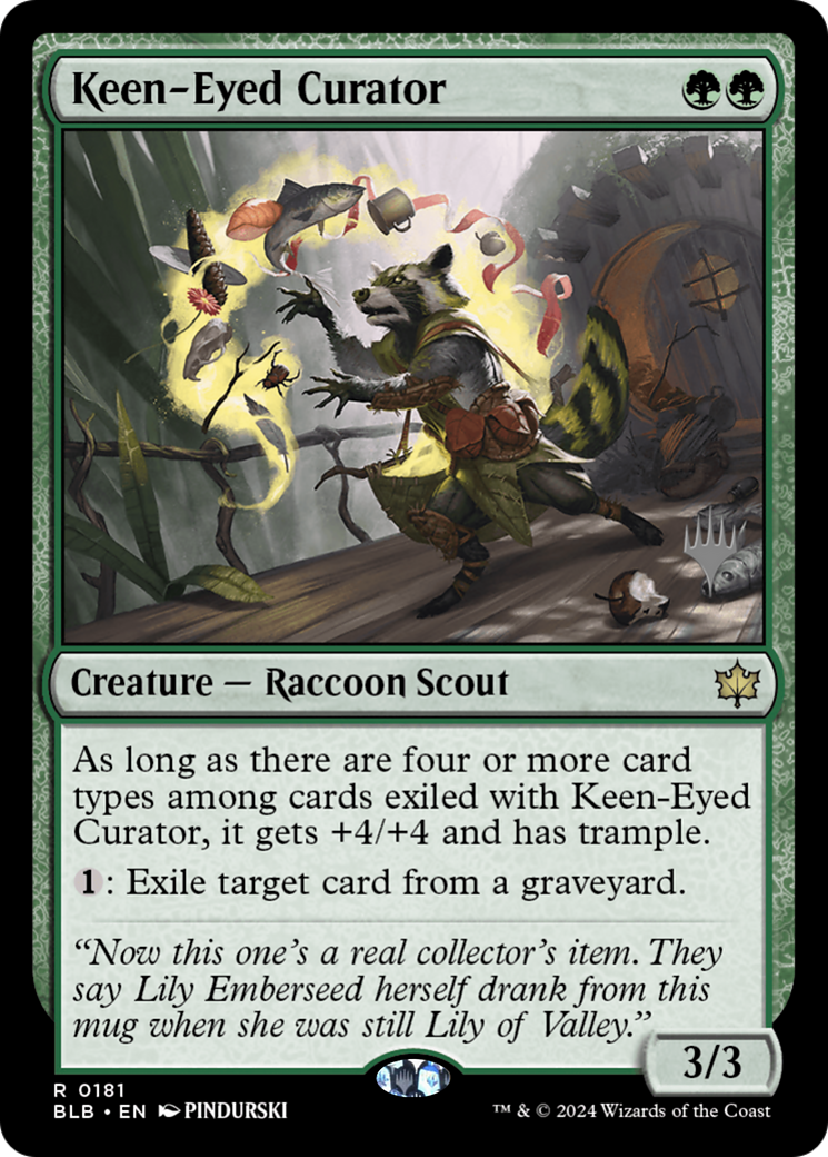 Keen-Eyed Curator (PBLB-181P) - Bloomburrow Promos - Premium MTG Single from Wizards of the Coast - Just $0.68! Shop now at Game Crave Tournament Store