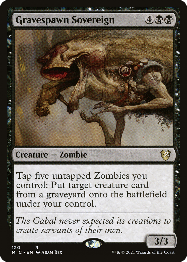 Gravespawn Sovereign (MIC-120) - Midnight Hunt Commander - Premium MTG Single from Wizards of the Coast - Just $0.08! Shop now at Game Crave Tournament Store