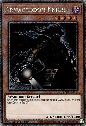 Armageddon Knight (Platinum Secret Rare) (RA03-EN002) - Quarter Century Bonanza 1st Edition - Premium Yugioh Single from Konami - Just $1.13! Shop now at Game Crave Tournament Store
