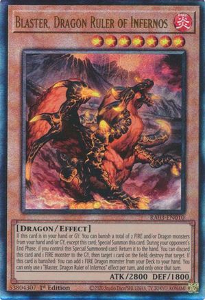 Blaster, Dragon Ruler of Infernos (PUR) (RA03-EN010) - Quarter Century Bonanza 1st Edition - Premium Yugioh Single from Konami - Just $1.48! Shop now at Game Crave Tournament Store