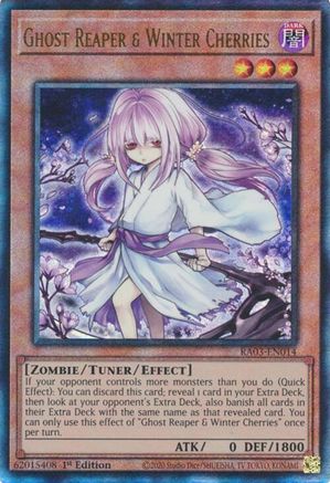 Ghost Reaper & Winter Cherries (Alternate Art) (PUR) (RA03-EN014) - Quarter Century Bonanza 1st Edition - Premium Yugioh Single from Konami - Just $0.45! Shop now at Game Crave Tournament Store
