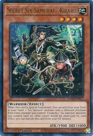 Secret Six Samurai - Kizaru (UR) (RA03-EN017) - Quarter Century Bonanza 1st Edition - Premium Yugioh Single from Konami - Just $0.25! Shop now at Game Crave Tournament Store