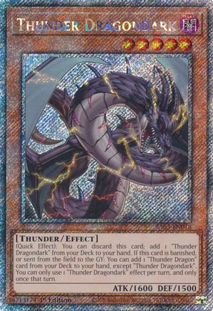 Thunder Dragondark (Platinum Secret Rare) (RA03-EN018) - Quarter Century Bonanza 1st Edition - Premium Yugioh Single from Konami - Just $0.62! Shop now at Game Crave Tournament Store