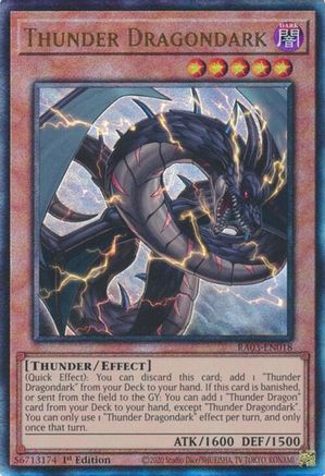 Thunder Dragondark (PUR) (RA03-EN018) - Quarter Century Bonanza 1st Edition - Premium Yugioh Single from Konami - Just $0.26! Shop now at Game Crave Tournament Store