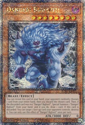 Danger! Bigfoot! (Alternate Art) (Quarter Century Secret Rare) (RA03-EN019) - Quarter Century Bonanza 1st Edition - Premium Yugioh Single from Konami - Just $1.78! Shop now at Game Crave Tournament Store