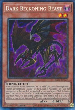 Dark Beckoning Beast (PCR) (RA03-EN027) - Quarter Century Bonanza 1st Edition - Premium Yugioh Single from Konami - Just $0.16! Shop now at Game Crave Tournament Store