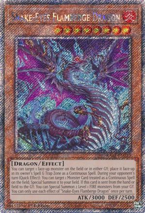 Snake-Eyes Flamberge Dragon (Platinum Secret Rare) (RA03-EN033) - Quarter Century Bonanza 1st Edition - Premium Yugioh Single from Konami - Just $0.92! Shop now at Game Crave Tournament Store