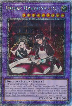 House Dragonmaid (Alternate Art) (Quarter Century Secret Rare) (RA03-EN037) - Quarter Century Bonanza 1st Edition - Premium Yugioh Single from Konami - Just $28.28! Shop now at Game Crave Tournament Store