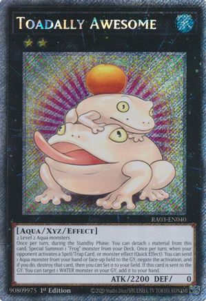 Toadally Awesome (Platinum Secret Rare) (RA03-EN040) - Quarter Century Bonanza 1st Edition - Premium Yugioh Single from Konami - Just $2.07! Shop now at Game Crave Tournament Store