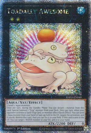 Toadally Awesome (Quarter Century Secret Rare) (RA03-EN040) - Quarter Century Bonanza 1st Edition - Premium Yugioh Single from Konami - Just $13.53! Shop now at Game Crave Tournament Store