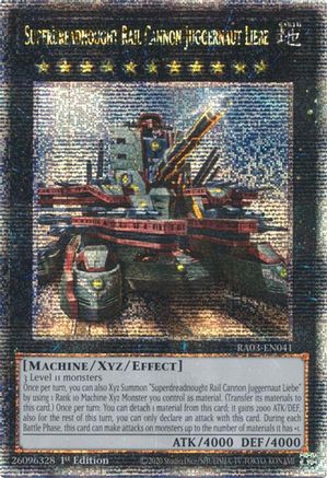 Superdreadnought Rail Cannon Juggernaut Liebe (Alternate Art) (Quarter Century Secret Rare) (RA03-EN041) - Quarter Century Bonanza 1st Edition - Premium Yugioh Single from Konami - Just $3.18! Shop now at Game Crave Tournament Store