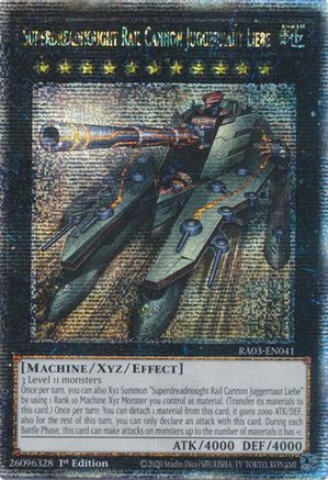 Superdreadnought Rail Cannon Juggernaut Liebe (Quarter Century Secret Rare) (RA03-EN041) - Quarter Century Bonanza 1st Edition - Premium Yugioh Single from Konami - Just $1.53! Shop now at Game Crave Tournament Store