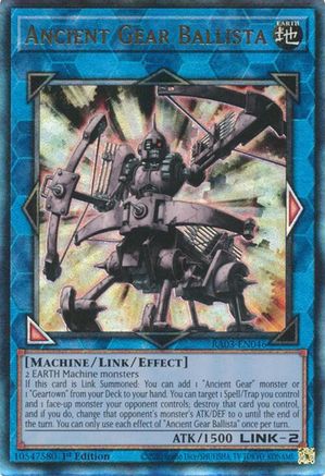Ancient Gear Ballista (PUR) (RA03-EN046) - Quarter Century Bonanza 1st Edition - Premium Yugioh Single from Konami - Just $0.25! Shop now at Game Crave Tournament Store