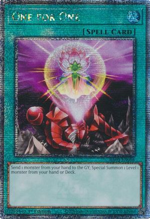 One for One (Quarter Century Secret Rare) (RA03-EN056) - Quarter Century Bonanza 1st Edition - Premium Yugioh Single from Konami - Just $7.58! Shop now at Game Crave Tournament Store