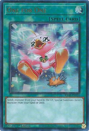 One for One (Alternate Art) (UR) (RA03-EN056) - Quarter Century Bonanza 1st Edition - Premium Yugioh Single from Konami - Just $0.25! Shop now at Game Crave Tournament Store