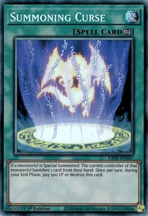 Summoning Curse (PCR) (RA03-EN057) - Quarter Century Bonanza 1st Edition - Premium Yugioh Single from Konami - Just $0.22! Shop now at Game Crave Tournament Store