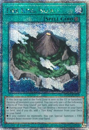 Fire King Island (Quarter Century Secret Rare) (RA03-EN059) - Quarter Century Bonanza 1st Edition - Premium Yugioh Single from Konami - Just $5.37! Shop now at Game Crave Tournament Store