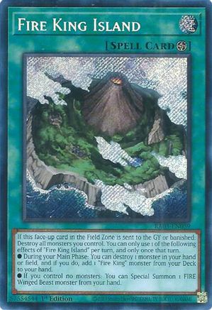 Fire King Island (Secret Rare) (RA03-EN059) - Quarter Century Bonanza 1st Edition - Premium Yugioh Single from Konami - Just $0.25! Shop now at Game Crave Tournament Store
