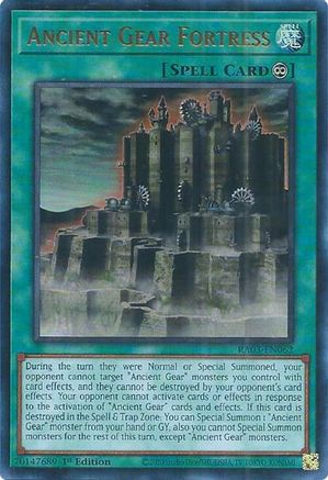 Ancient Gear Fortress (UR) (RA03-EN062) - Quarter Century Bonanza 1st Edition - Premium Yugioh Single from Konami - Just $0.25! Shop now at Game Crave Tournament Store