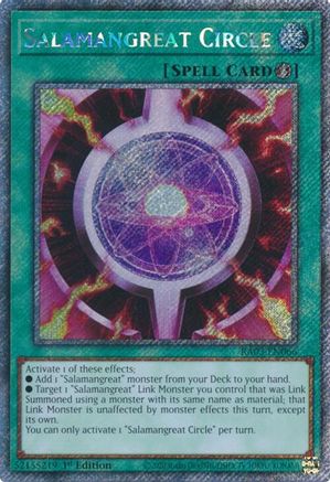 Salamangreat Circle (Platinum Secret Rare) (RA03-EN066) - Quarter Century Bonanza 1st Edition - Premium Yugioh Single from Konami - Just $0.40! Shop now at Game Crave Tournament Store