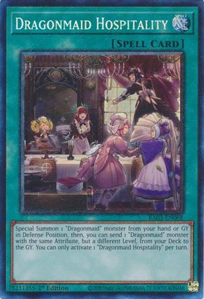 Dragonmaid Hospitality (PCR) (RA03-EN068) - Quarter Century Bonanza 1st Edition - Premium Yugioh Single from Konami - Just $0.22! Shop now at Game Crave Tournament Store