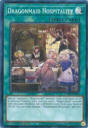 Dragonmaid Hospitality (RA03-EN068) - Quarter Century Bonanza 1st Edition - Premium Yugioh Single from Konami - Just $0.25! Shop now at Game Crave Tournament Store