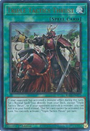 Triple Tactics Thrust (UR) (RA03-EN072) - Quarter Century Bonanza 1st Edition - Premium Yugioh Single from Konami - Just $10.69! Shop now at Game Crave Tournament Store