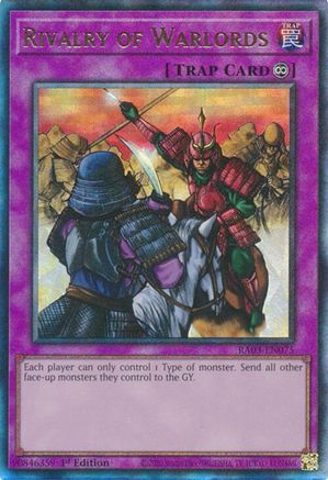 Rivalry of Warlords (PUR) (RA03-EN075) - Quarter Century Bonanza 1st Edition - Premium Yugioh Single from Konami - Just $0.38! Shop now at Game Crave Tournament Store