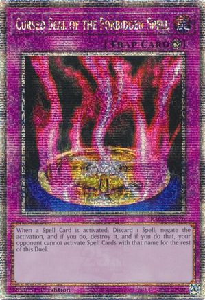 Cursed Seal of the Forbidden Spell (Quarter Century Secret Rare) (RA03-EN076) - Quarter Century Bonanza 1st Edition - Premium Yugioh Single from Konami - Just $1.62! Shop now at Game Crave Tournament Store