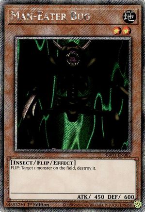 Man-Eater Bug (Platinum Secret Rare) (RA03-EN082) - Quarter Century Bonanza 1st Edition - Premium Yugioh Single from Konami - Just $0.49! Shop now at Game Crave Tournament Store