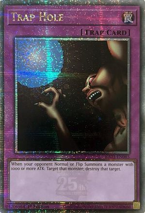 Trap Hole (Quarter Century Secret Rare) (RA03-EN085) - Quarter Century Bonanza 1st Edition - Premium Yugioh Single from Konami - Just $6.94! Shop now at Game Crave Tournament Store