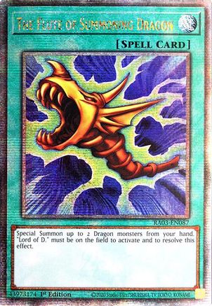 The Flute of Summoning Dragon (Quarter Century Secret Rare) (RA03-EN087) - Quarter Century Bonanza 1st Edition - Premium Yugioh Single from Konami - Just $1.71! Shop now at Game Crave Tournament Store