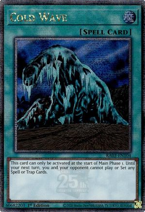 Cold Wave (Quarter Century Secret Rare) (RA03-EN104) - Quarter Century Bonanza 1st Edition - Premium Yugioh Single from Konami - Just $14.78! Shop now at Game Crave Tournament Store