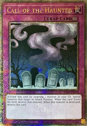Call of the Haunted (Quarter Century Secret Rare) (RA03-EN108) - Quarter Century Bonanza 1st Edition - Premium Yugioh Single from Konami - Just $22.48! Shop now at Game Crave Tournament Store