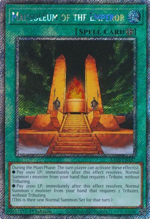 Mausoleum of the Emperor (Platinum Secret Rare) (RA03-EN167) - Quarter Century Bonanza 1st Edition - Premium Yugioh Single from Konami - Just $0.33! Shop now at Game Crave Tournament Store