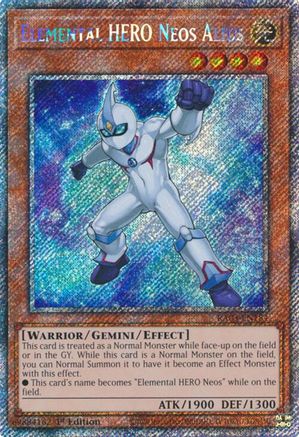 Elemental HERO Neos Alius (Platinum Secret Rare) (RA03-EN184) - Quarter Century Bonanza 1st Edition - Premium Yugioh Single from Konami - Just $0.60! Shop now at Game Crave Tournament Store