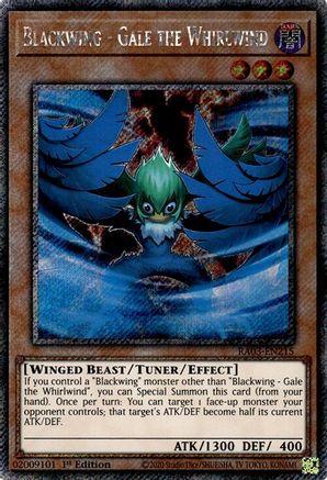 Blackwing - Gale the Whirlwind (Platinum Secret Rare) (RA03-EN215) - Quarter Century Bonanza 1st Edition - Premium Yugioh Single from Konami - Just $0.81! Shop now at Game Crave Tournament Store