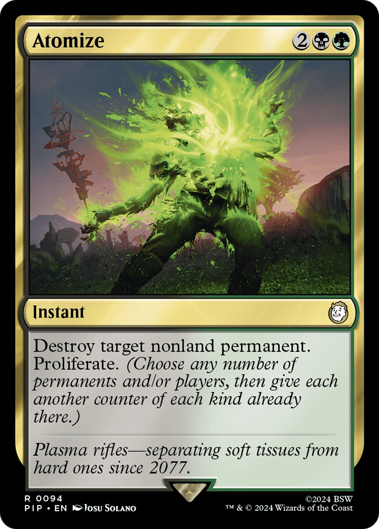 Atomize (PIP-094) - Fallout Foil - Premium MTG Single from Wizards of the Coast - Just $2.91! Shop now at Game Crave Tournament Store