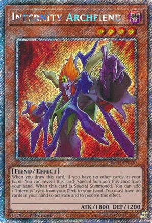 Infernity Archfiend (Platinum Secret Rare) (RA03-EN220) - Quarter Century Bonanza 1st Edition - Premium Yugioh Single from Konami - Just $0.42! Shop now at Game Crave Tournament Store