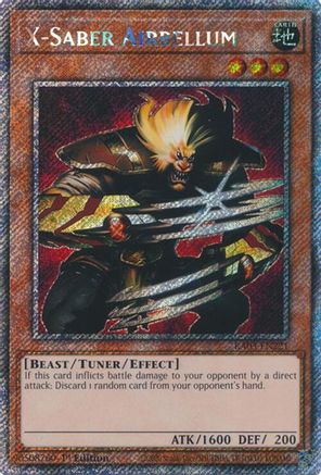 X-Saber Airbellum (Platinum Secret Rare) (RA03-EN221) - Quarter Century Bonanza 1st Edition - Premium Yugioh Single from Konami - Just $0.54! Shop now at Game Crave Tournament Store